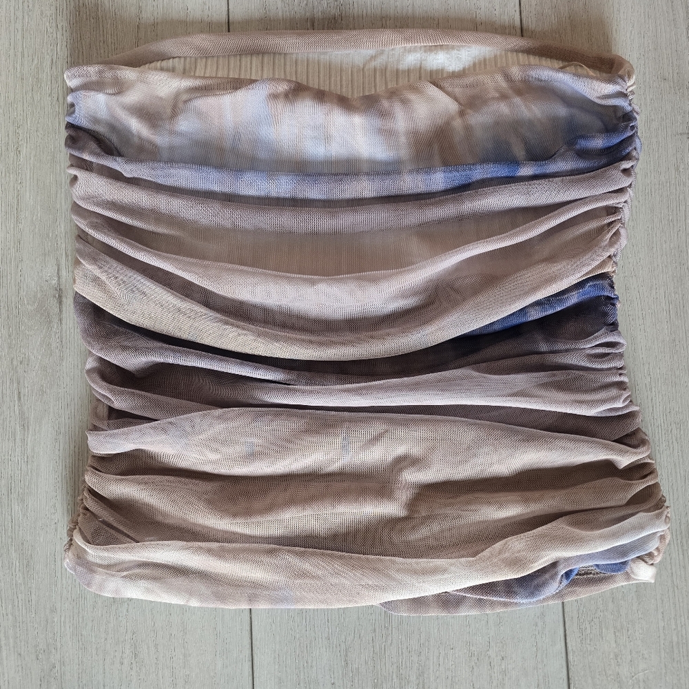 ZARA Medium Ruched Tube Top - Picture 4 of 6